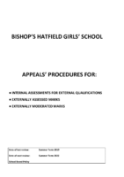 Appeals Procedures for Assessments for External Qualifications