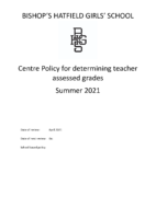 Determining Grades Policy – Summer 2021