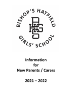 Information for New Parents/Carers Booklet 2021-2022