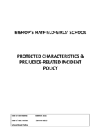 Protected Characteristics & Prejudice-Related Incident Policy