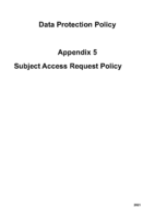 GDPR DPP appendix 5 Subject Access Request Policy