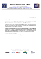 Year 9 Exam letter