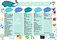 Enrichment Club Schedule – Spring 2022