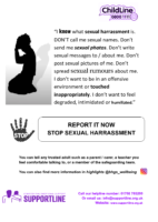 Safeguarding poster Sexual Harrassment