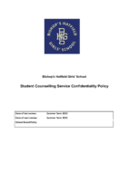 Counselling Service – Confidentiality Policy 2022_25