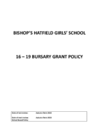 16-19 Bursary Grant Policy 2022-23