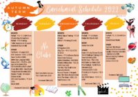 Enrichment Schedule – Autumn 2022 v 3.0
