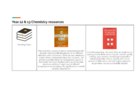Year 12 & 13 Chemistry Resources