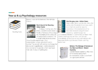 Year 12 & 13 Psychology Resources