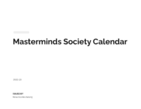 Masterminds Society Calendar