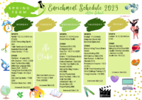 Enrichment Club Schedule – Spring 2023 v 1.3