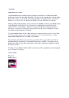 Letter home to parents regarding Wizz app