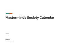 Masterminds Society Calendar 2023-24