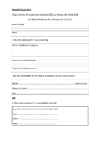 Year 8 Work shadowing Parent Consent Form2024
