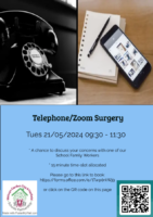 Telephone surgery 21st May 2024