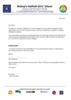 Example of 16-19 Bursary Self-declaration form for Y13 Students